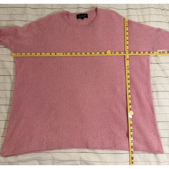 Claudia Nichole 100% Cashmere Crew Neck Tunic Sweater Pink - Size Medium - Picture 5 of 6